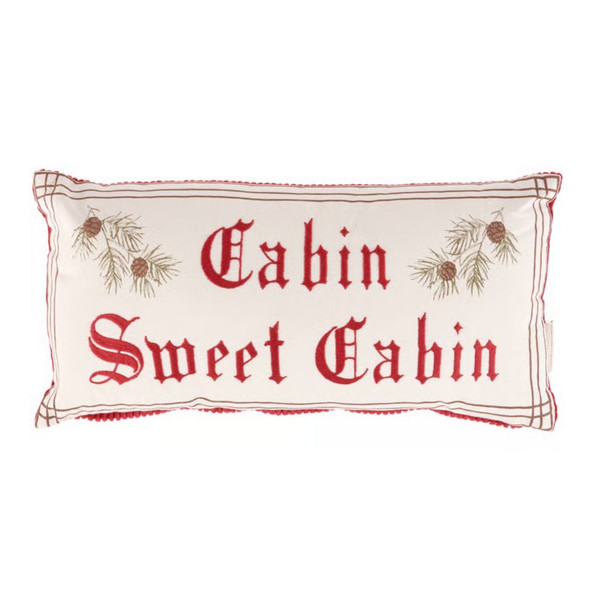 Cabin Sweet Cabin Pillow | 20 x 10 Inch
