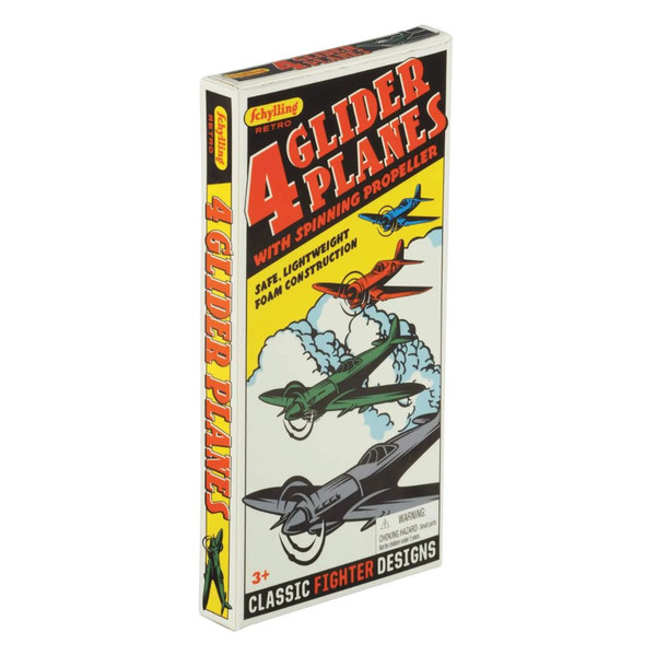 Retro Foam Glider Planes 4-Pack | 7.5 Inches