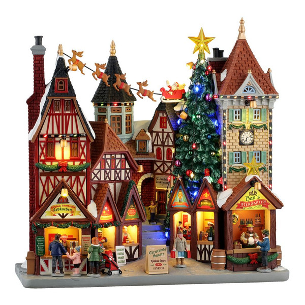 Lemax Caddington Christkindl Square | Lighted Facade