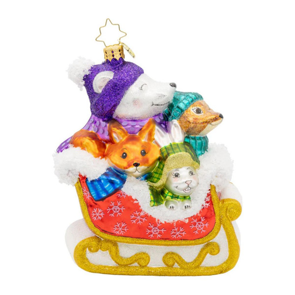 Christopher Radko Tiny Tails & Jingle Bells Ornament | 5.25in