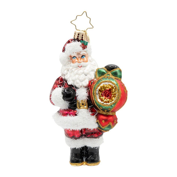 Christopher Radko The Merry Bauble Santa Ornament | 4.25in