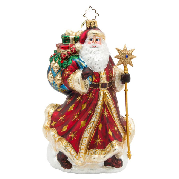 Christopher Radko Starlight Keepsake Santa Ornament | 7.25in