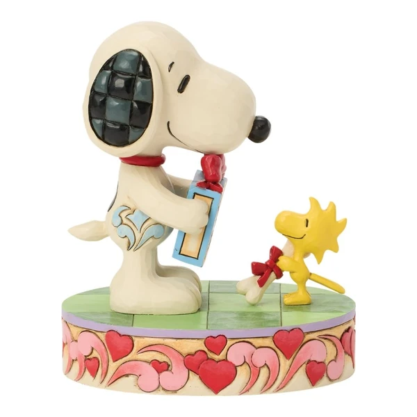 Jim Shore The Perfect Exchange | Snoopy & Woodstock Figurine