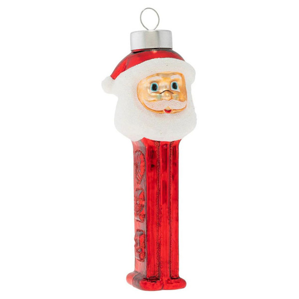 Kat & Annie Santa PEZ Glass Ornament | 5.5"