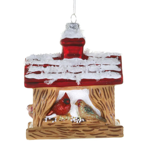 Cody Foster Fly-Through Bird Feeder Glass Ornament
