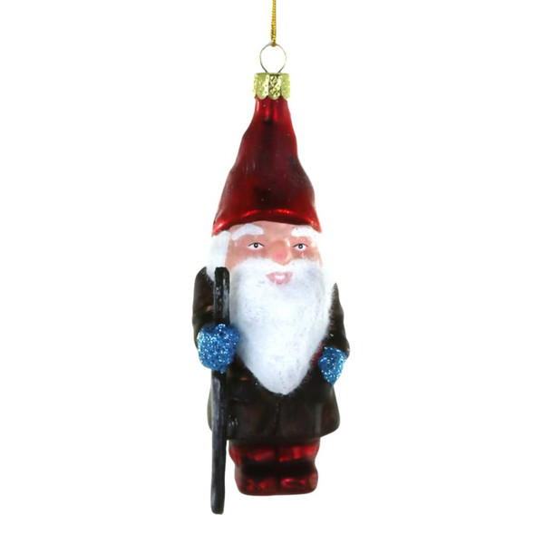 Cody Foster Tomte Gnome Glass Ornament