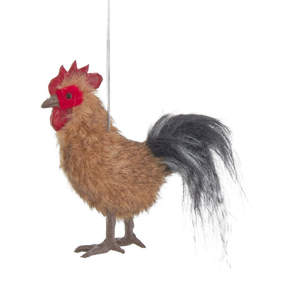 Colorful rooster ornament with farmhouse-inspired styling.
Kurt Adler rooster ornament from the Rooster & Hen 2 Assorted collection.
4-inch rooster Christmas ornament for rustic and country holiday décor.