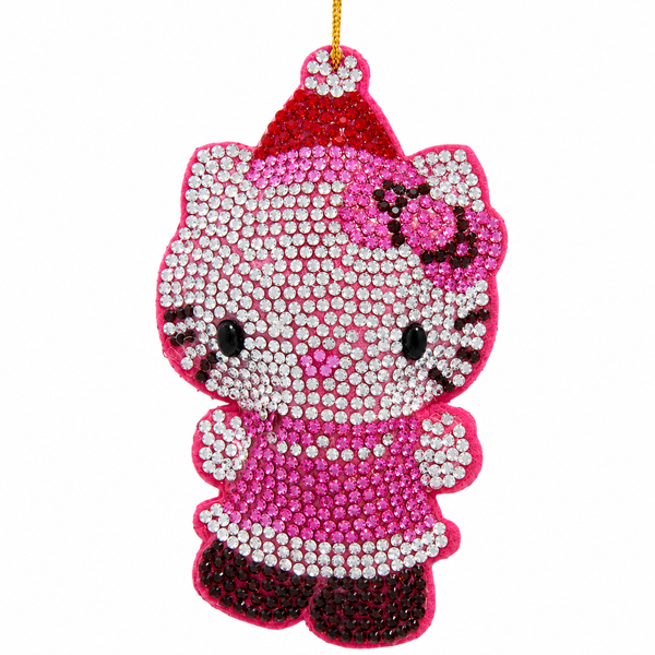 Hello Kitty ornament with sparkling rhinestone accents and signature bow.
Bedazzled Collection Christmas ornament featuring glittering Hello Kitty details.
4.25-inch Kurt Adler officially licensed Hello Kitty hanging ornament.