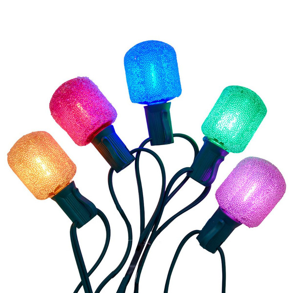 Kurt Adler multicolor gumdrop LED light set with 10 candy-shaped bulbs on green wire.
11 foot indoor outdoor gumdrop light strand with multicolor T40 LED bulbs and 120V plug.
Colorful novelty Christmas light set for trees, garlands, railings, mantels, and holiday displays.