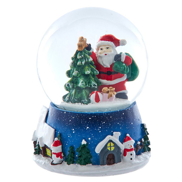 100MM Santa water globe with traditional Santa figure and swirling snow.
Glass Christmas water globe with resin Santa figure and paint/mica details.
Compact Santa snow globe for mantels, shelves, tabletops, and holiday displays.