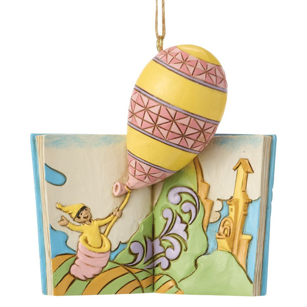 Jim Shore Oh, the Places You'll Go! book ornament with colorful hot air balloon.
Hand-painted stone resin Dr. Seuss ornament featuring an open storybook and pastel balloon.
Jim Shore Dr. Seuss Christmas ornament inspired by Oh, the Places You'll Go! with folk-art detailing.