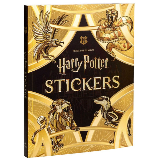 Thunder Bay Harry Potter Sticker Book featuring gold and black cover artwork inspired by the films.
Official Harry Potter sticker collection with Hogwarts-inspired creatures and decorative artwork.
Paper sticker book containing over 500 full-color stickers across 116 pages.