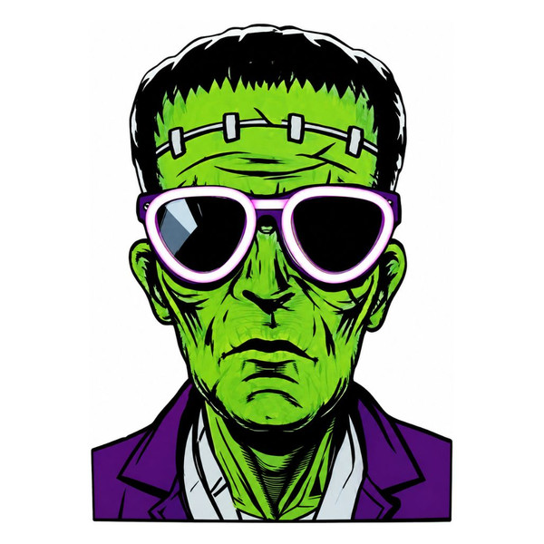Halloween monster wall decor with green face, purple jacket, and glowing neon-style glasses.

Wood monster wall decoration featuring black hair, forehead stitches, and LED-outlined glasses.

11.22-inch USB electric Halloween monster wall decor with green, purple, black, and pink details.