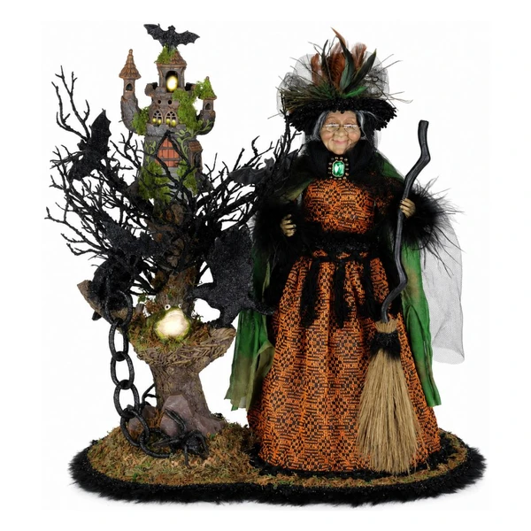 Karen Didion Lighted Haunted Hollow Witch 30th Anniversary Figurine