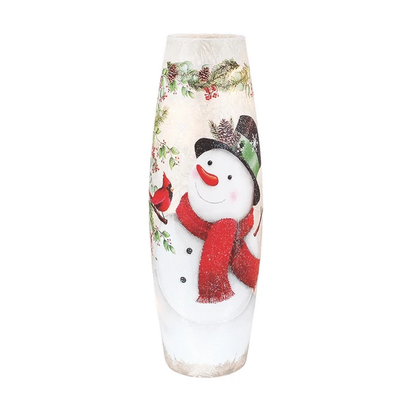Stony Creek Large Snowman With Cardinal LED Lighted Lamp