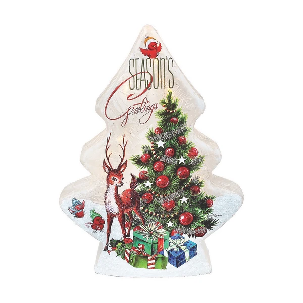 Stony Creek Seasons Greetings LED Lighted Lamp