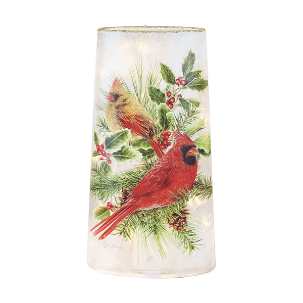 Stony Creek LED Lighted Cardinal Pair Lamp | The Christmas Loft