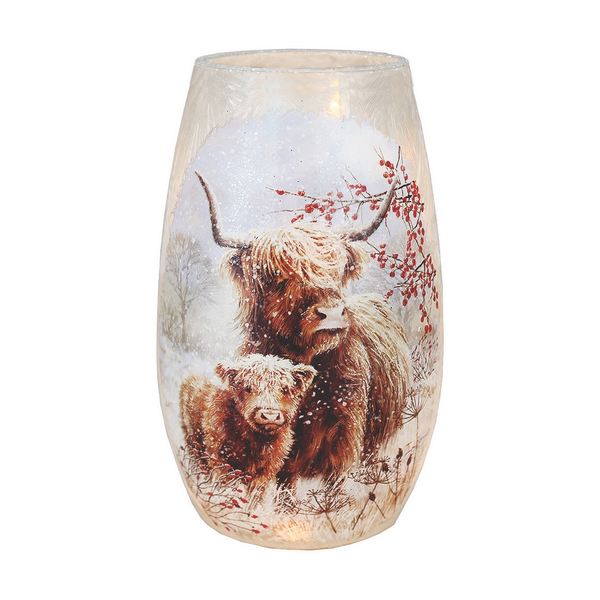 Stony Creek LED Lighted Highland Cow & Calf Lamp