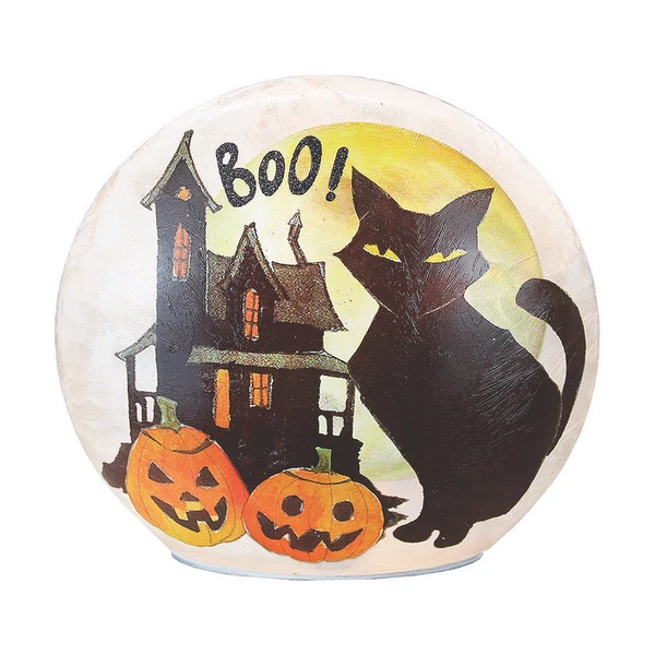 Stony Creek Sitting Black Cat LED Lighted Lamp