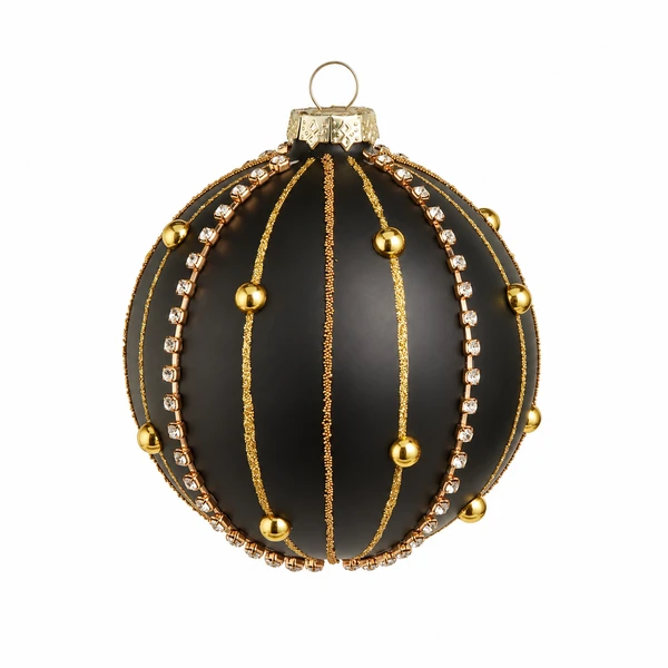 Embellished Black Matte Ball Ornament | The Christmas Loft
