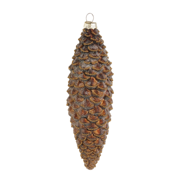 Flocked Pinecone Ornament | The Christmas Loft