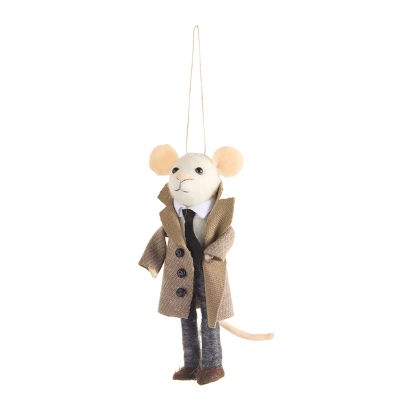 Dapper Mouse with Tie Ornament | The Christmas Loft