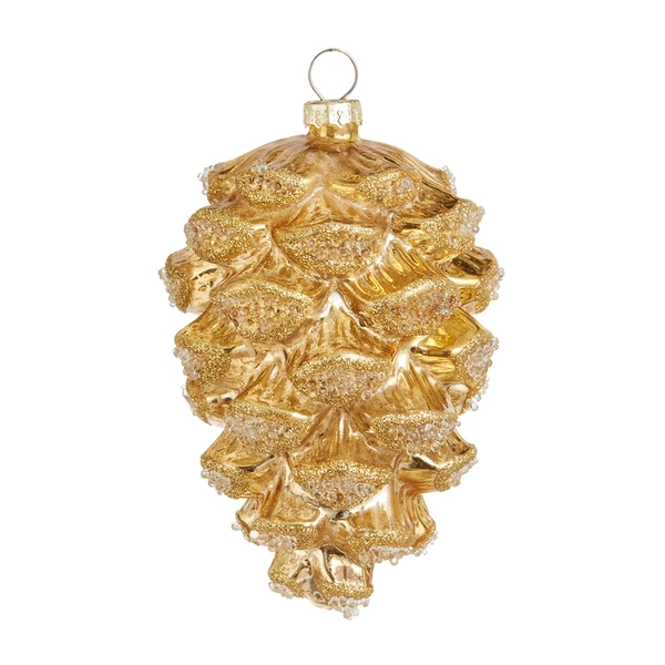 Gold Glass Pinecone Ornament | The Christmas Loft