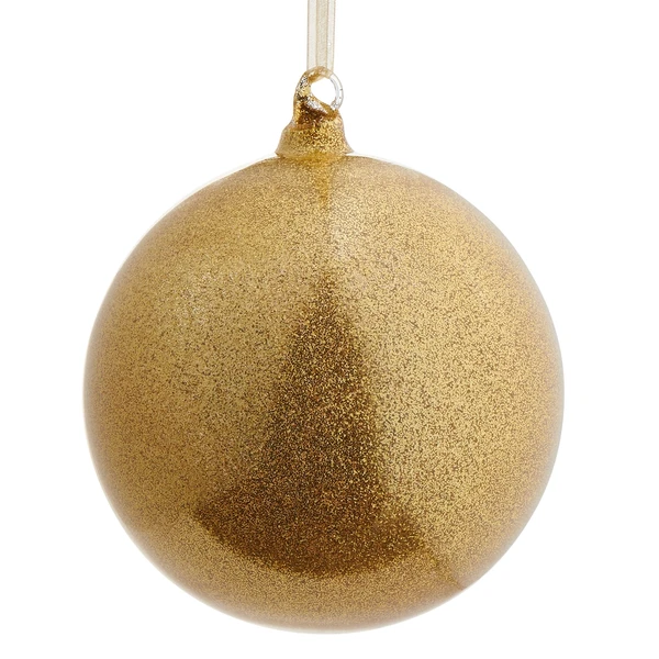 Champagne Glitter Ball Ornament