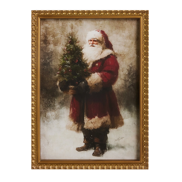 Christmas Traditions Santa Wall Art | The Christmas Loft