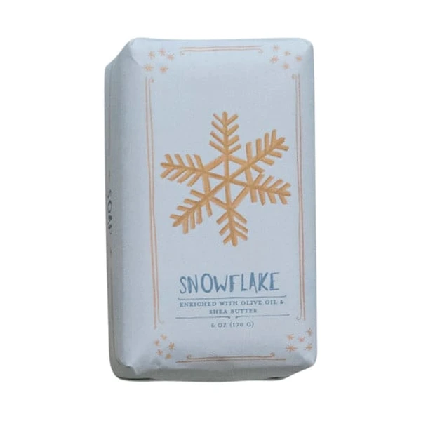 Snowflake Scented Olive Oil & Shea Butter Milled Bar Soap