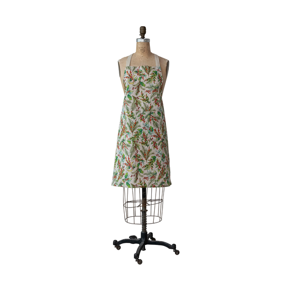Seasonal Botanical Cotton Cross Back Apron