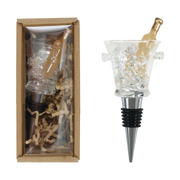 Champagne Bucket & Bottle Glass Wine Stopper