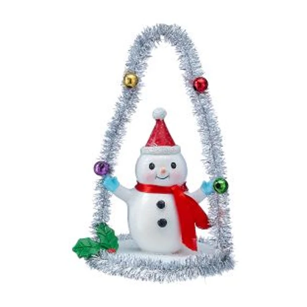 Snowman Tinsel Christmas Ornament