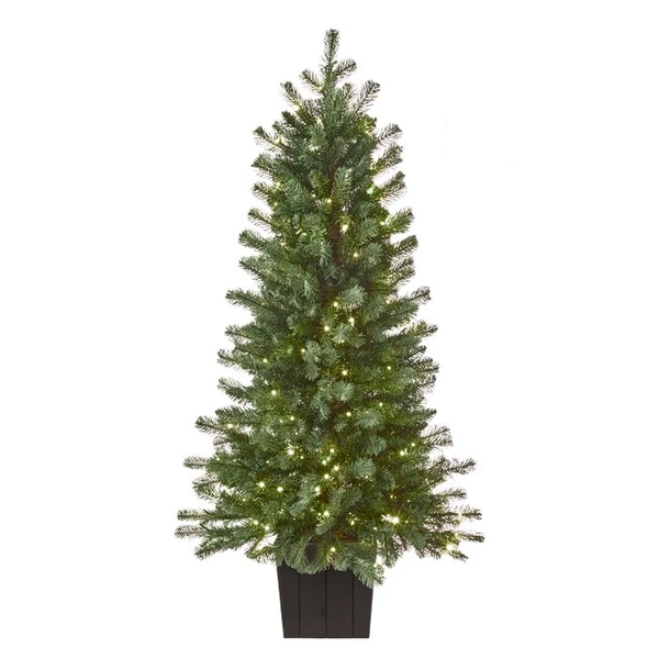 4-Foot Pre-Lit Potted Stonehill Christmas Tree