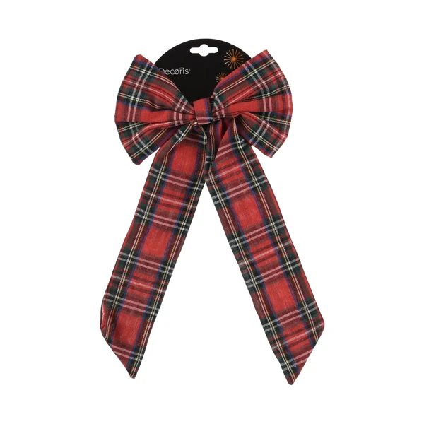 Red Plaid Christmas Bow