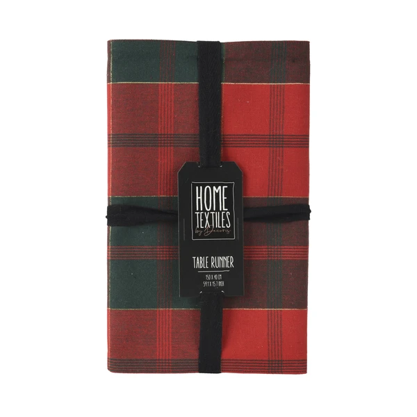 Red and Green Plaid Table Runner
