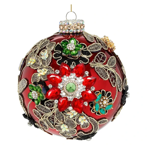 Mark Roberts Kings Jewel Ball Ornament, Red