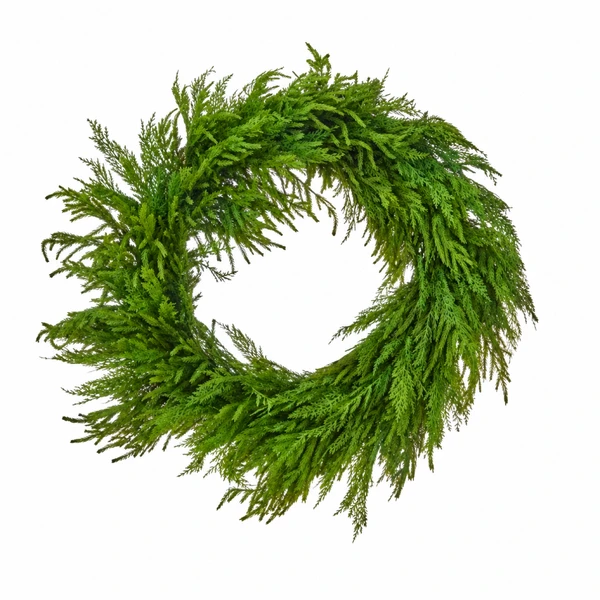 Real Touch Cedar Norfolk Pine Wreath 36 inch
