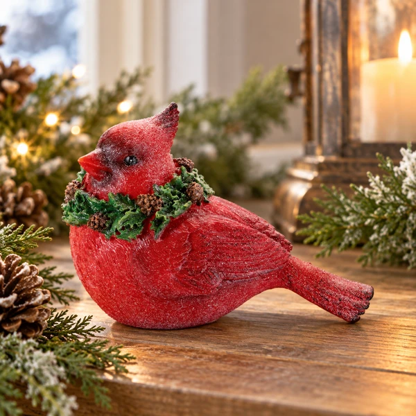 Tail-Down Cardinal Figurine