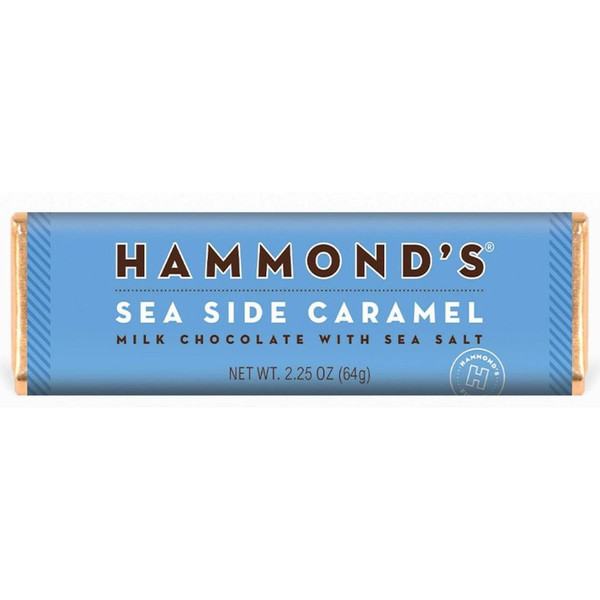 Hammond's Candies Natural Sea Side Caramel Milk Chocolate Candy Bar