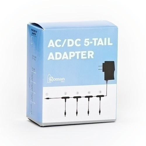 AC/DC 5-Plug Adapter for Amusements
