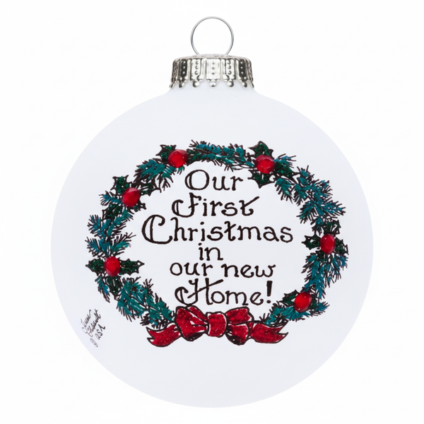 Heart Gifts by Teresa -  First Christmas In New Home Wreath Ornament