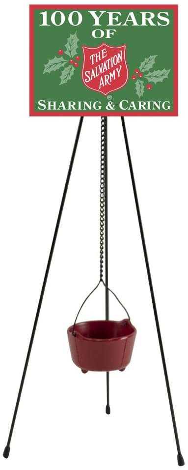 Byers' Choice- Salvation Army- Red Kettle with Tripod, 10 inch