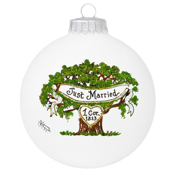 Heart Gifts by Teresa - Just Married Tree Ornament