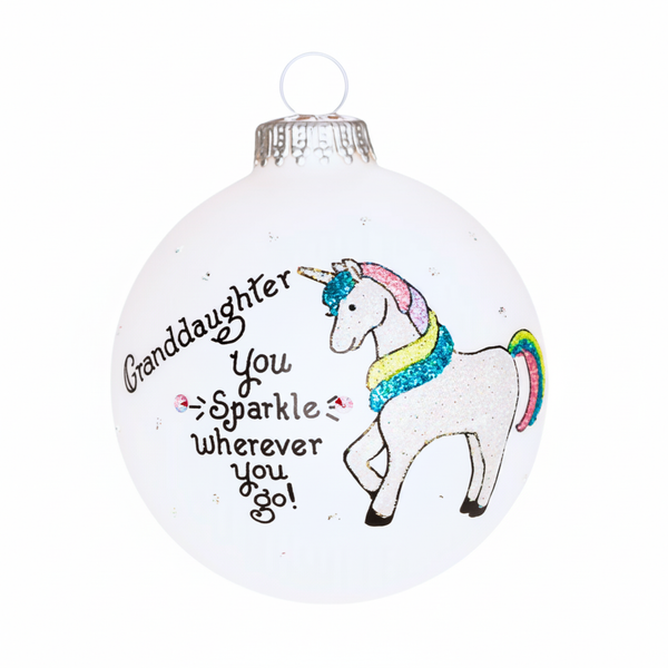 Heart Gifts by Teresa - Granddaughter Unicorn Ornament
