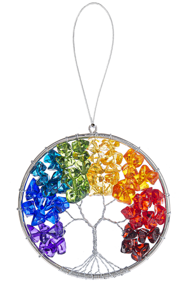 Rainbow Tree of Life Ornament
