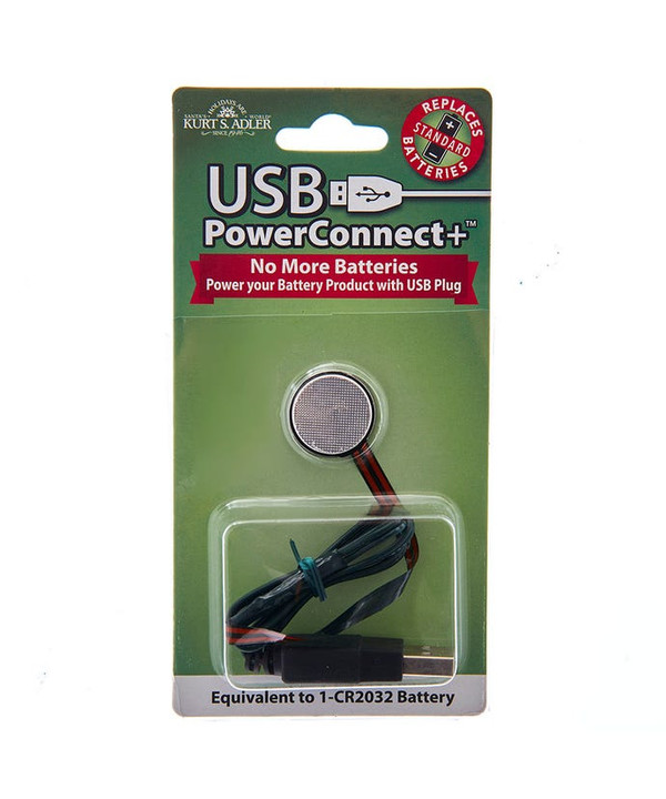 CR2032 Single Battery Eliminator Converter to USB Plug-In  Main front image