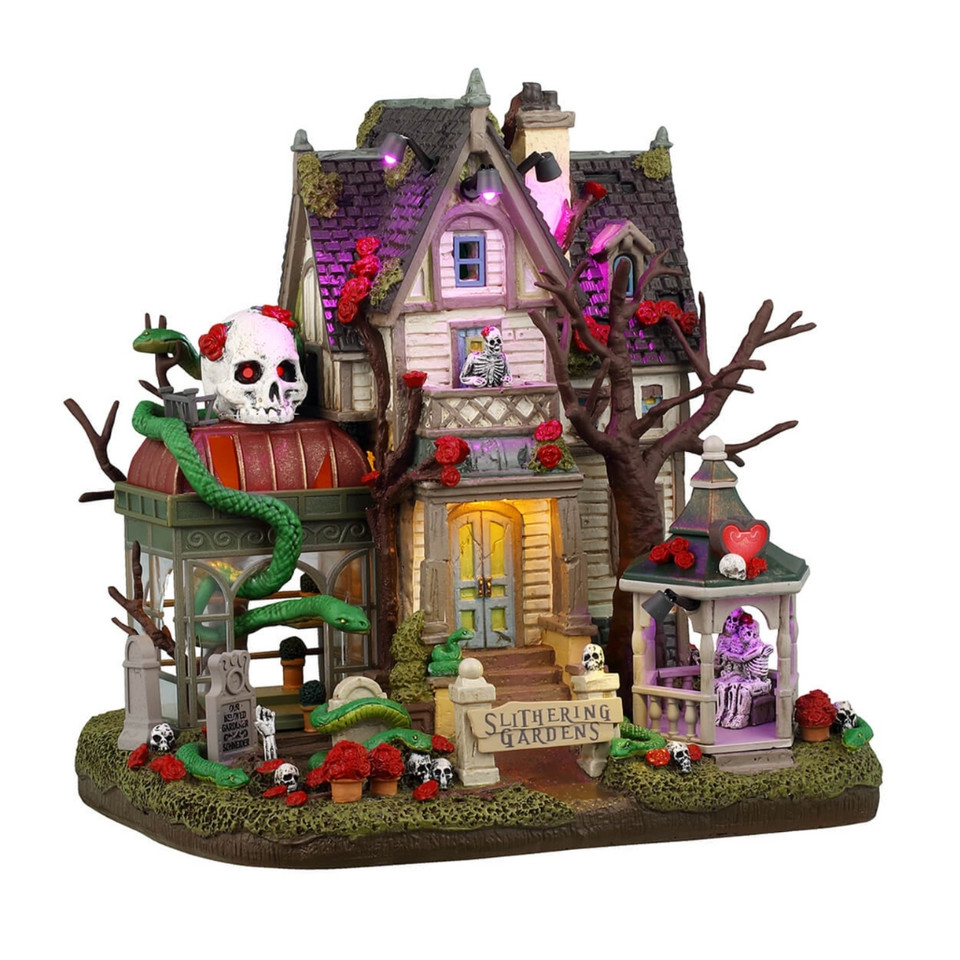 Lemax Spooky Town Animated Dreaded Zeppelin Building