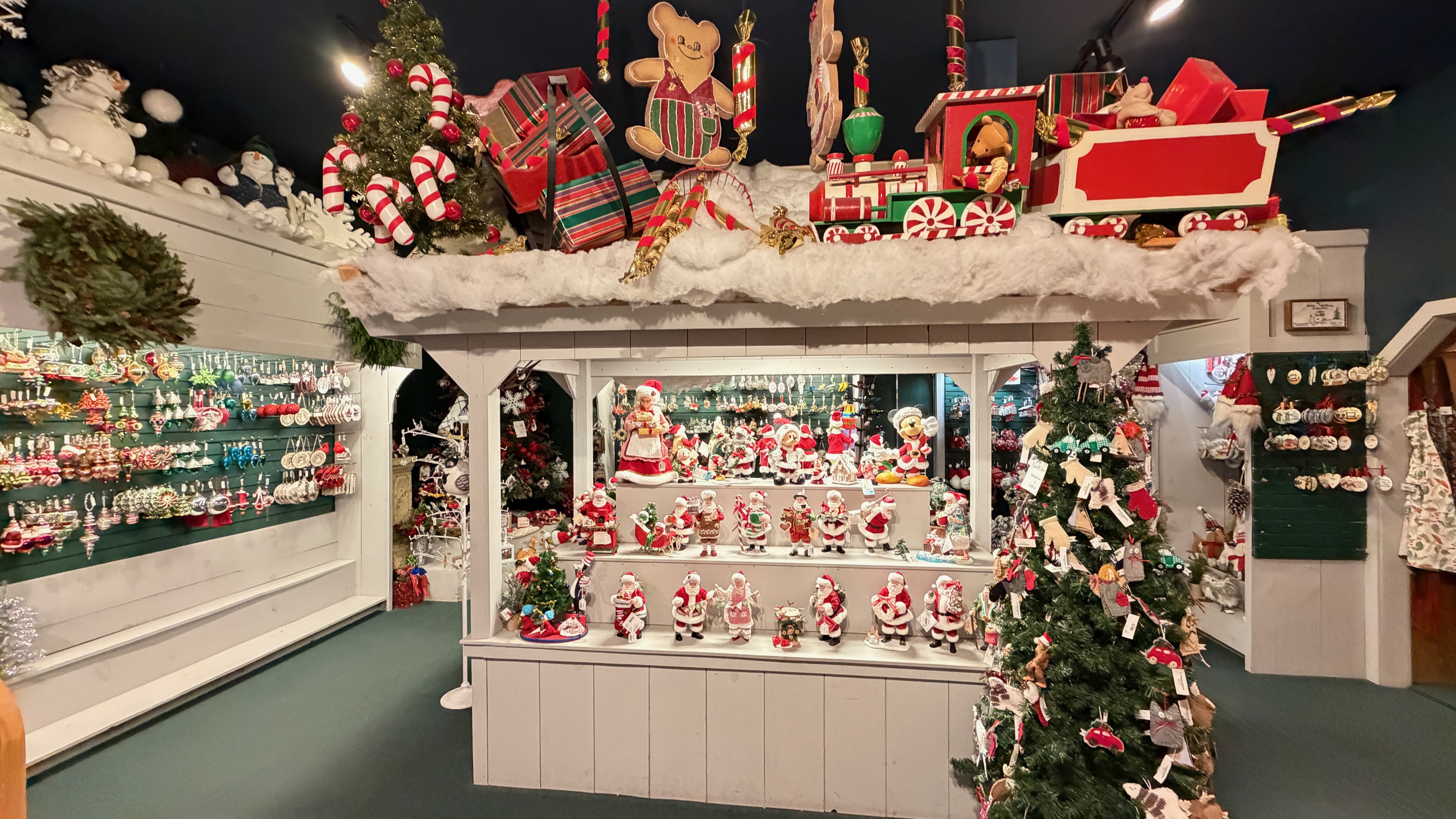 Interior view of The Christmas Loft shop