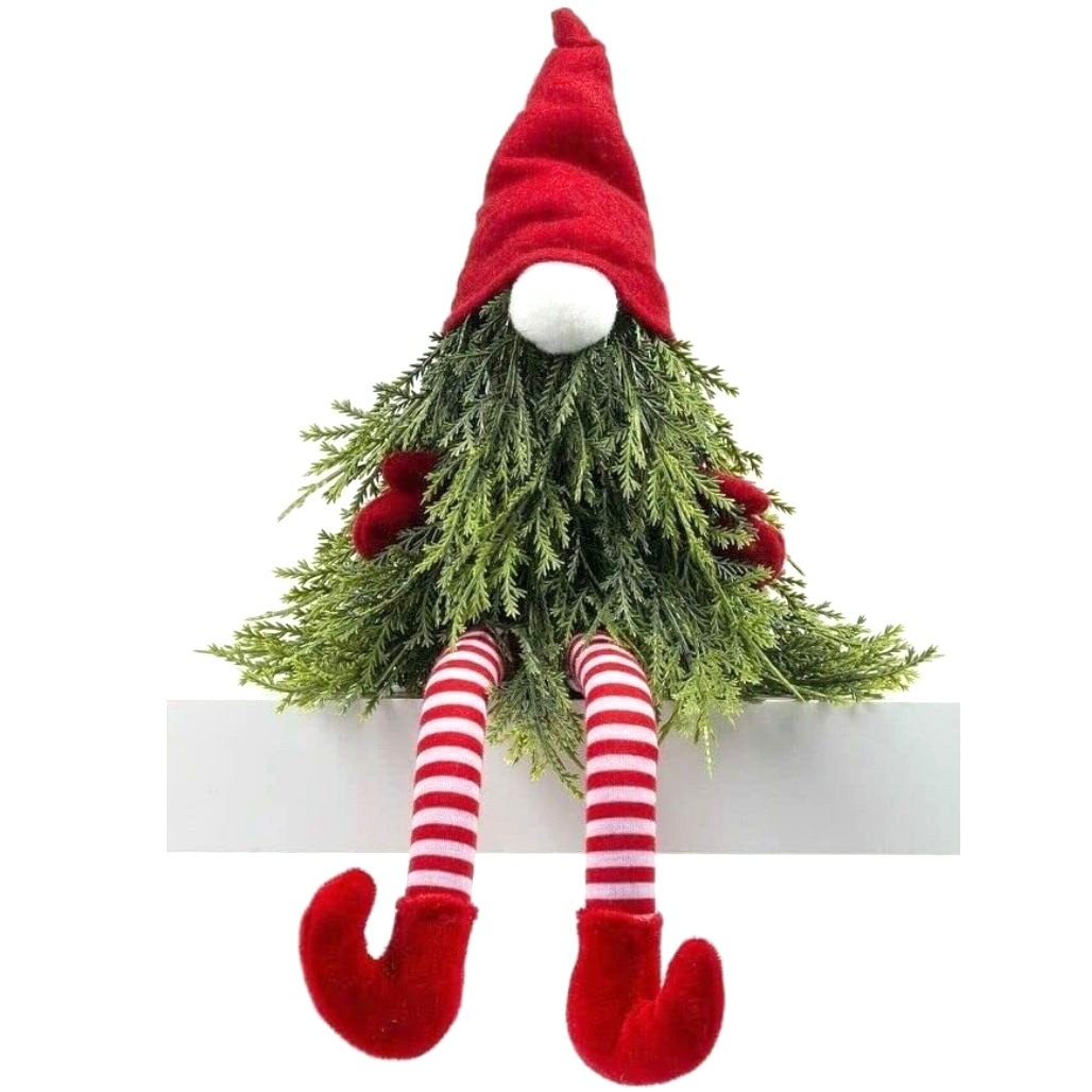 Pine Branch Gnome Sitter | The Christmas Loft